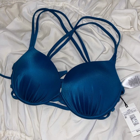 Target Other - blue bikini top NWT